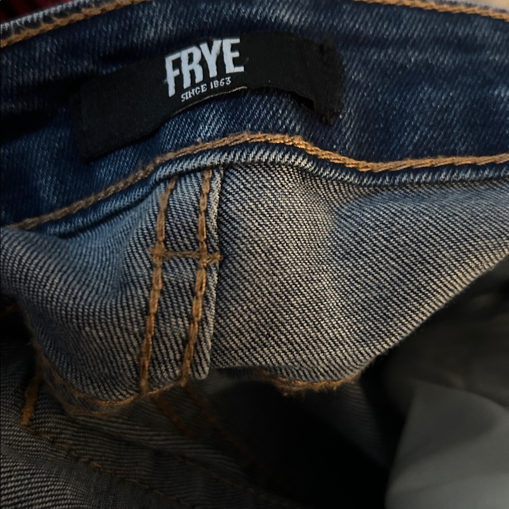 Frye women’s Stonewash Straight Leg Jeans Blue Size 10 Inseam 28 - Picture 11 of 11